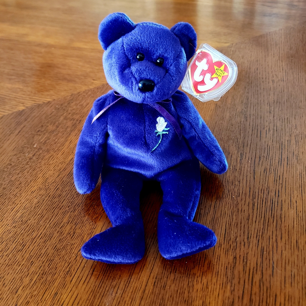 Ty Royal Blue Teddy Bear Plush